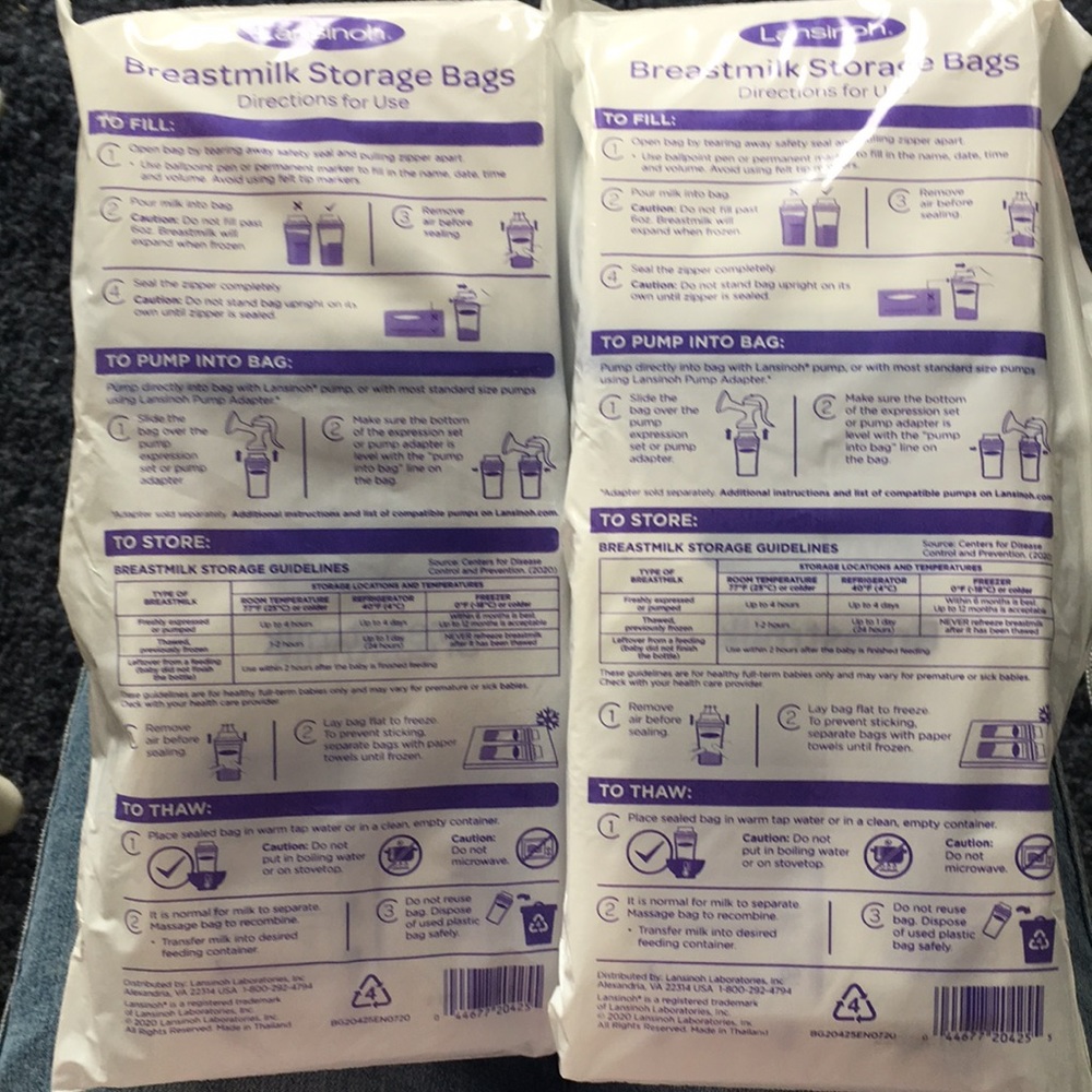 Lansinoh Breast milk storage bags